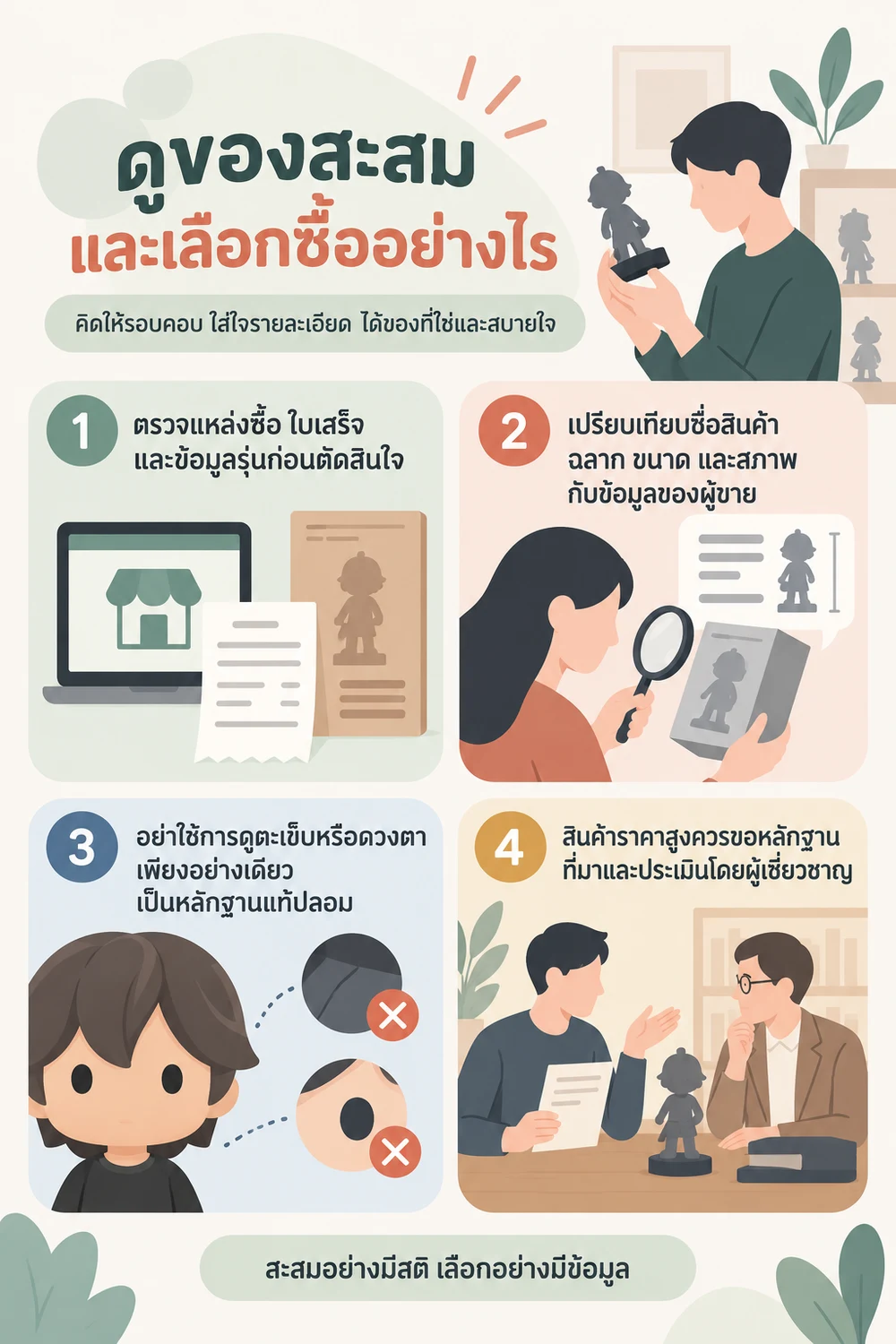 ดูของสะสมและเลือกซื้ออย่างไร