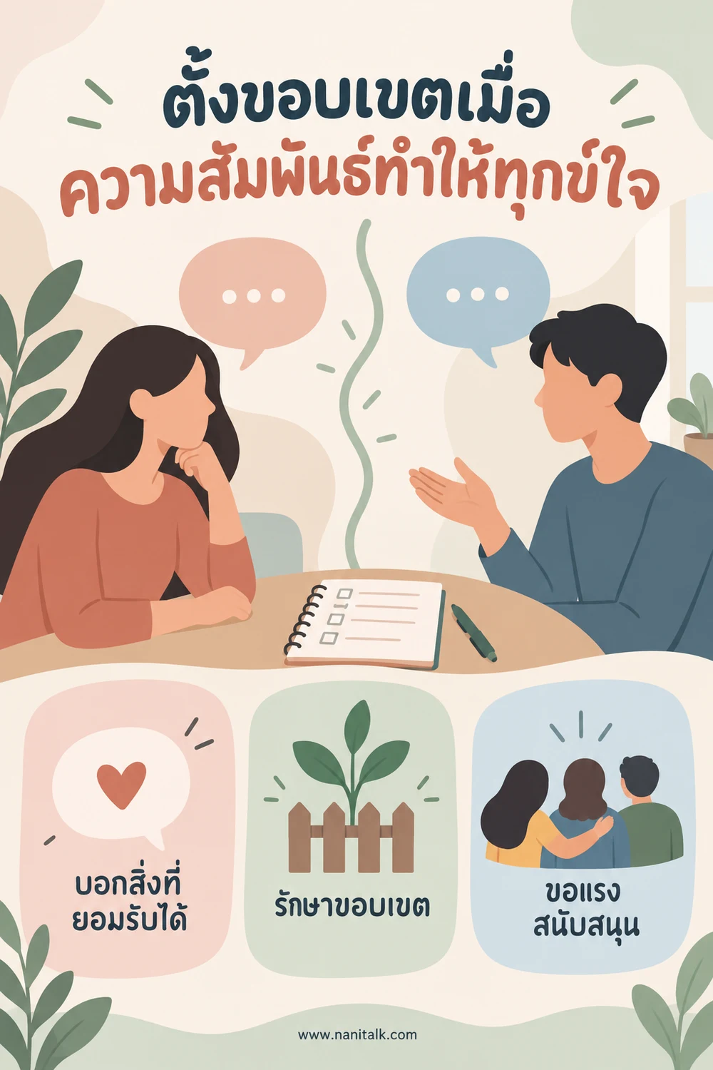 ตั้งขอบเขตเมื่อความสัมพันธ์ทำให้ทุกข์ใจ