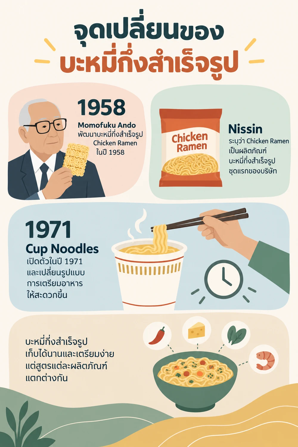 จุดเปลี่ยนของบะหมี่กึ่งสำเร็จรูป
