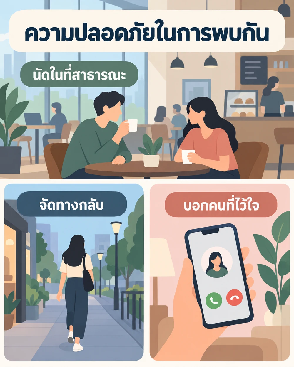 ความปลอดภัยเมื่อนัดพบคนที่ยังไม่รู้จักดี