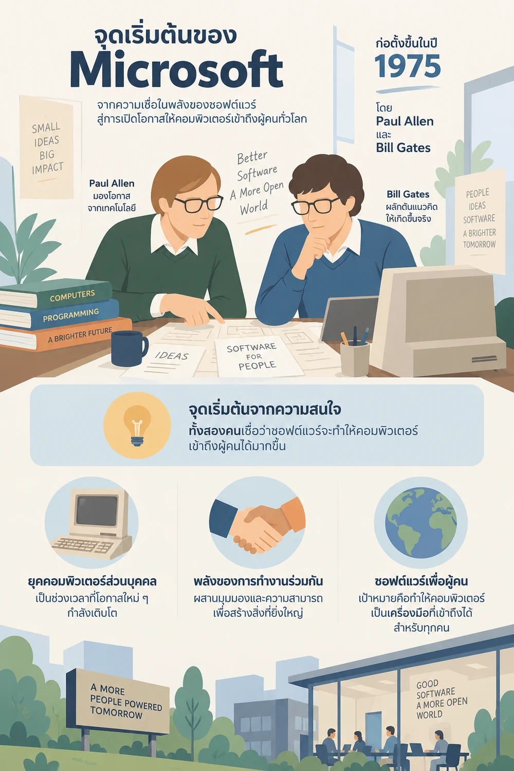 การก่อตั้ง Microsoft และบทบาทในช่วงเริ่มต้น