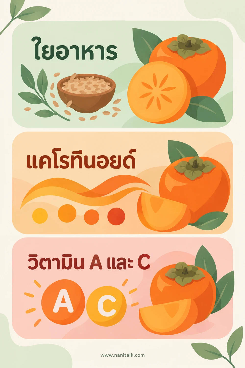 ลูกพลับมีสารอาหารอะไรบ้าง