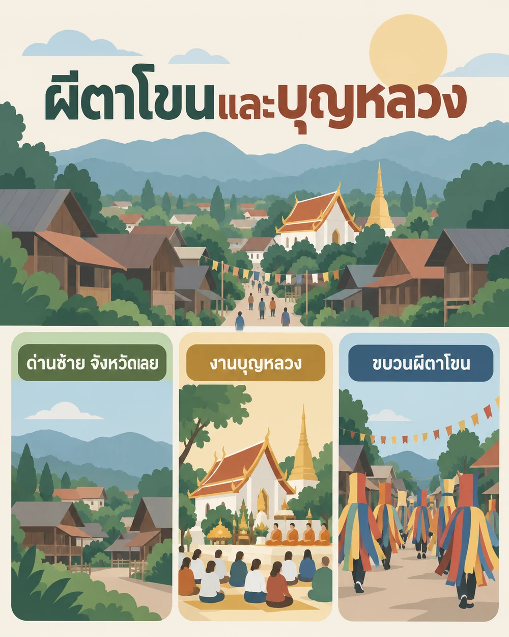 ผีตาโขนเกี่ยวข้องกับงานบุญหลวงอย่างไร