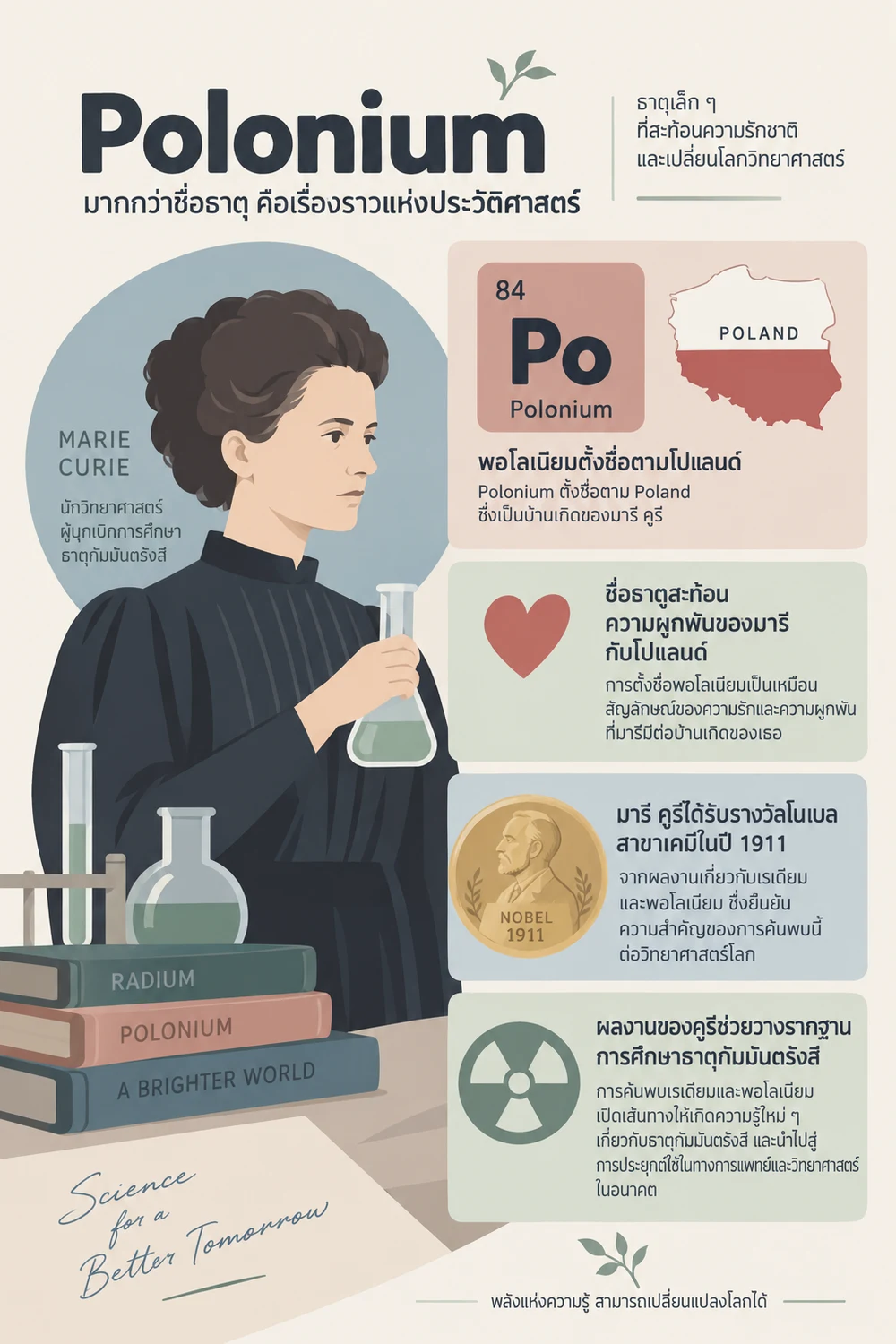 ชื่อพอโลเนียมกับความหมายทางประวัติศาสตร์