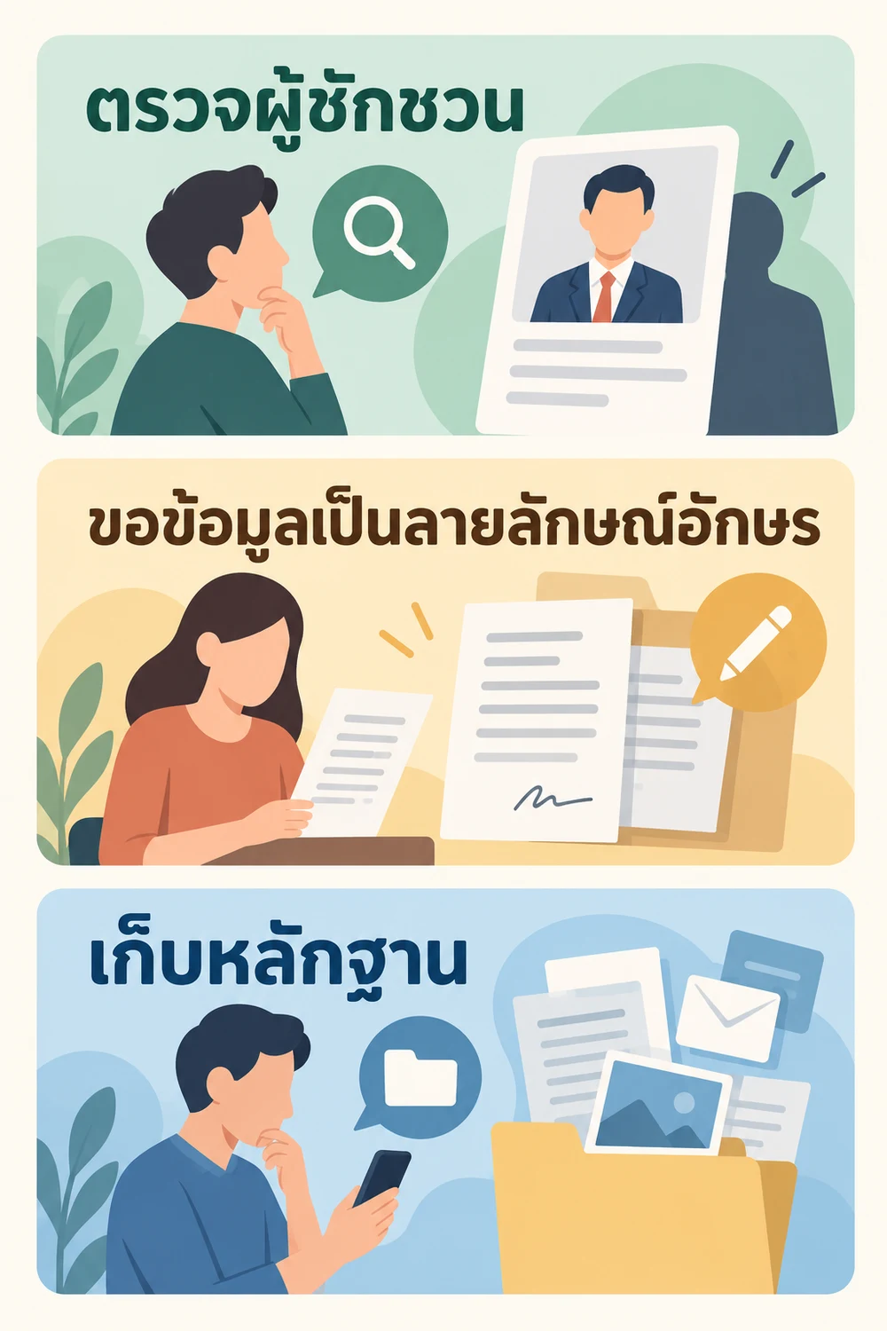 ก่อนลงทุนควรตรวจสอบและทำอย่างไรเมื่อสงสัย