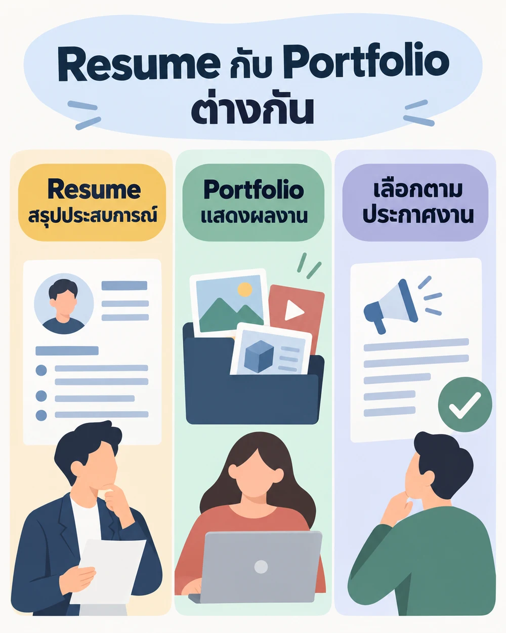 Resume กับ Portfolio ต่างกันอย่างไร