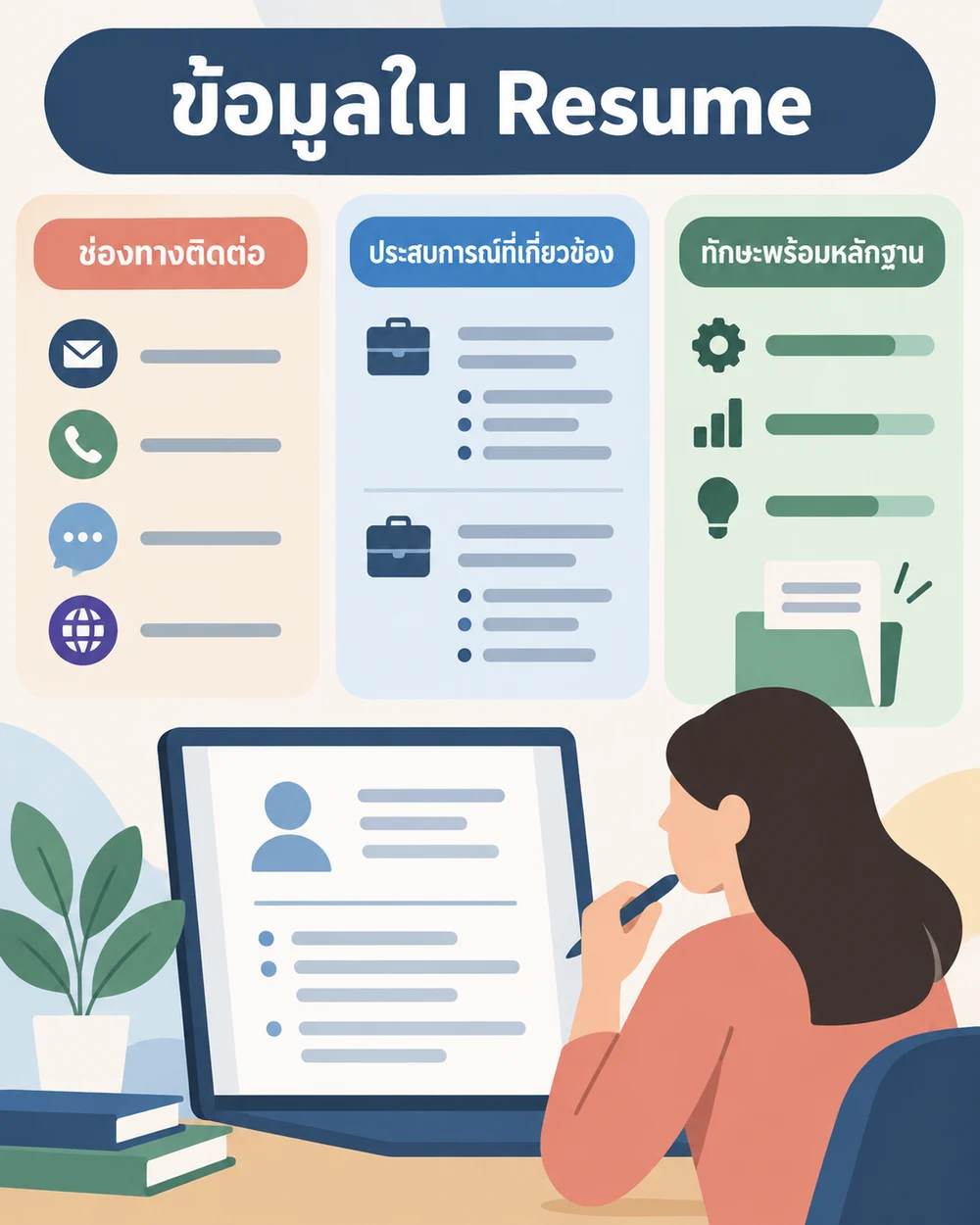 Resume ควรมีข้อมูลอะไรบ้าง