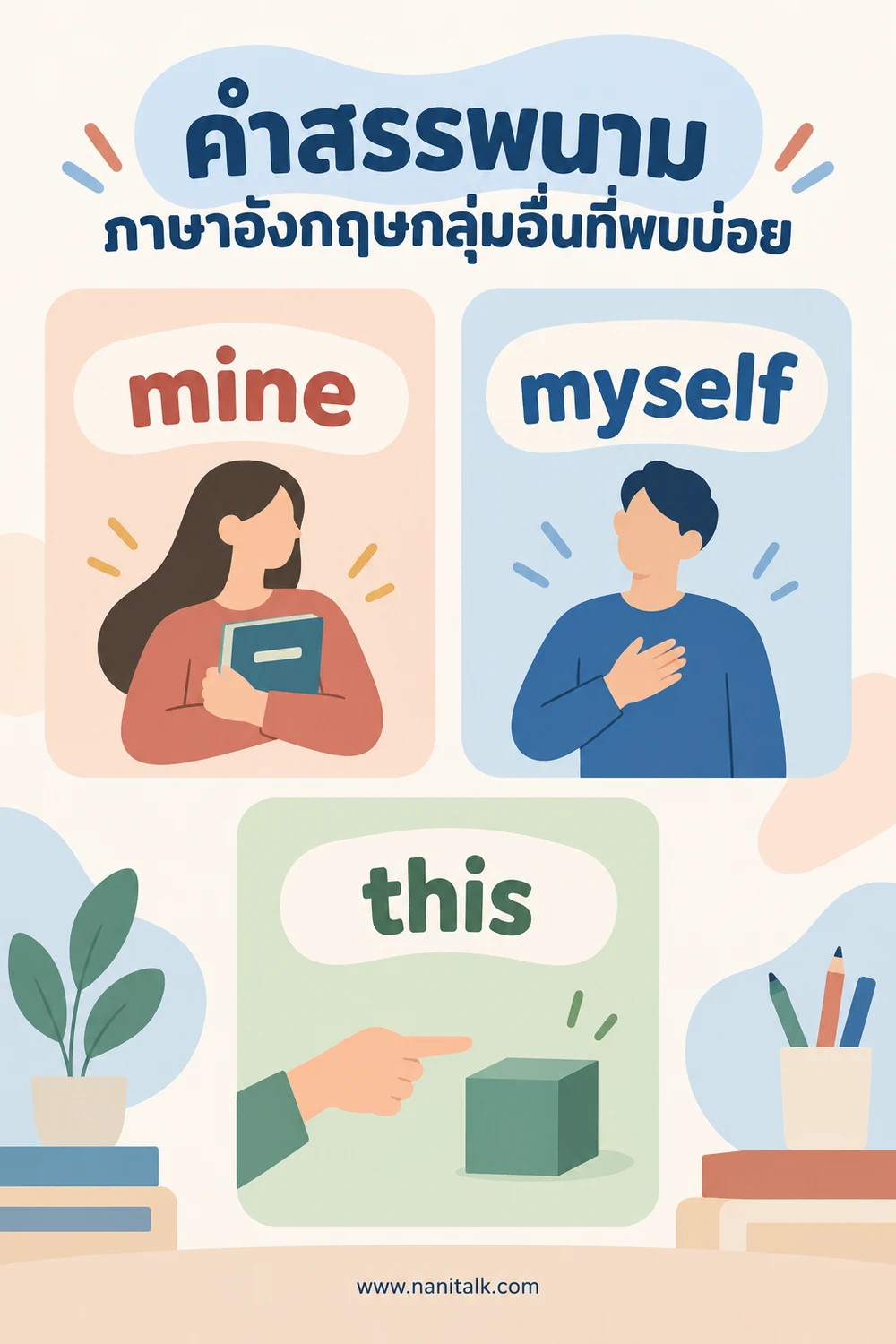 คำสรรพนามภาษาอังกฤษกลุ่มอื่นที่พบบ่อย