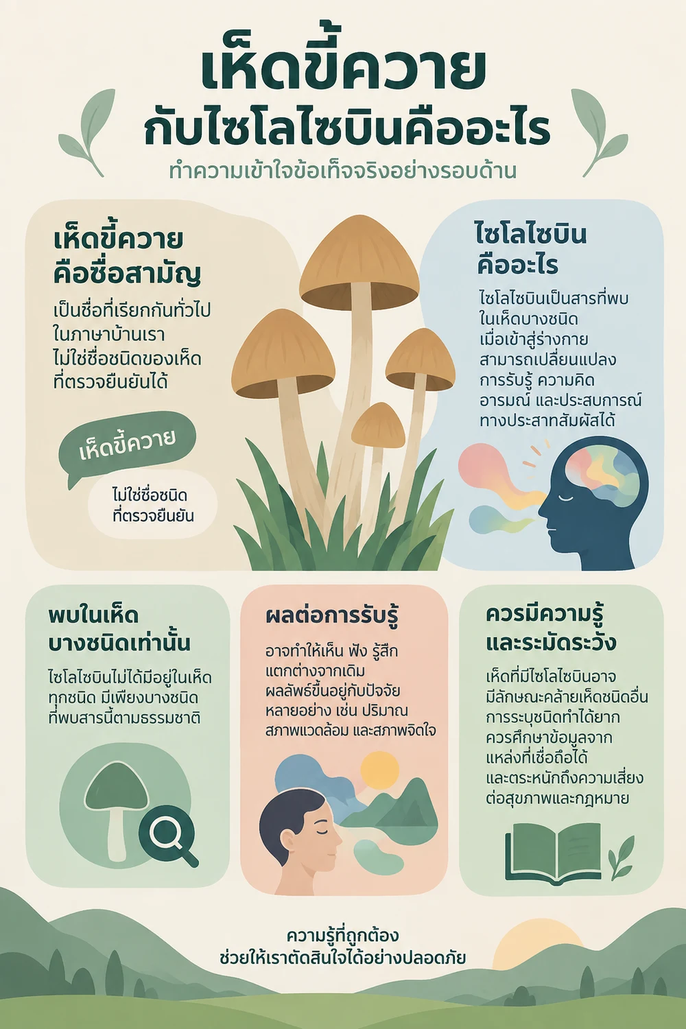 เห็ดขี้ควายกับไซโลไซบินคืออะไร