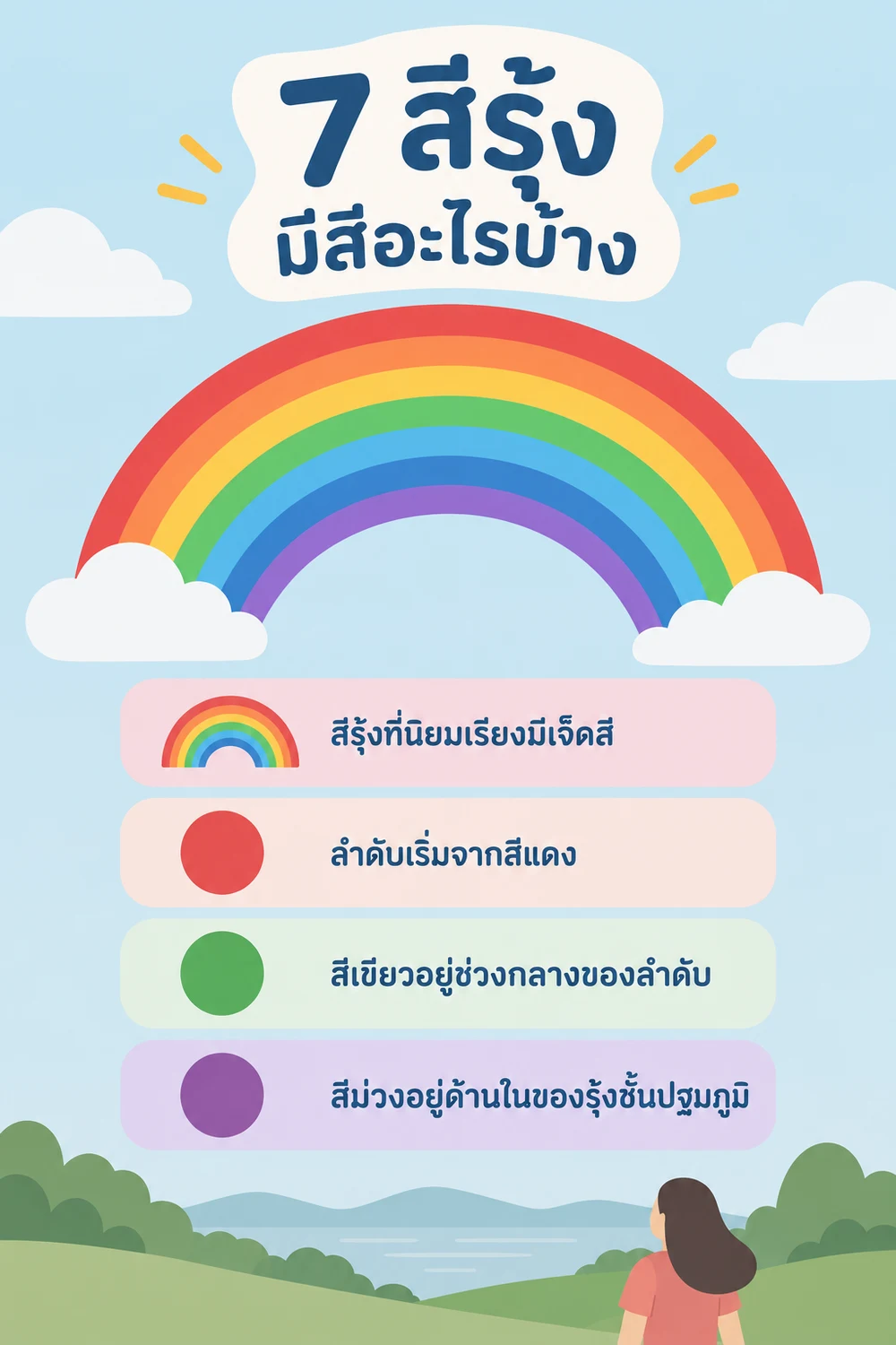 7 สีรุ้งมีสีอะไรบ้าง