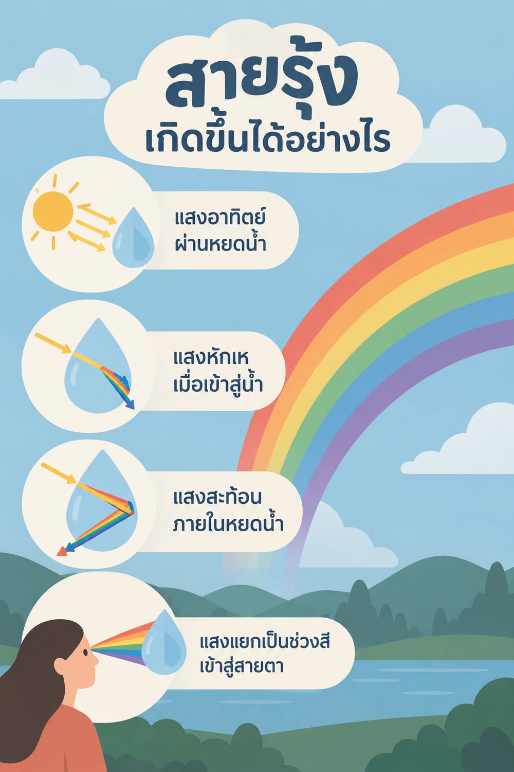 สายรุ้งเกิดขึ้นได้อย่างไร