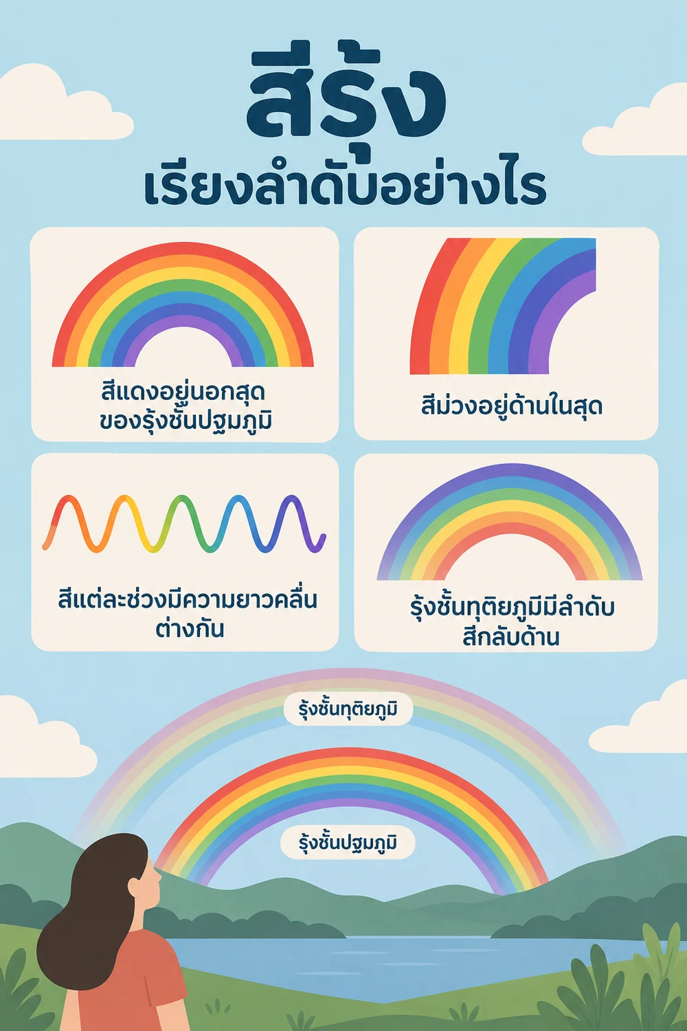 สีรุ้งเรียงลำดับอย่างไร