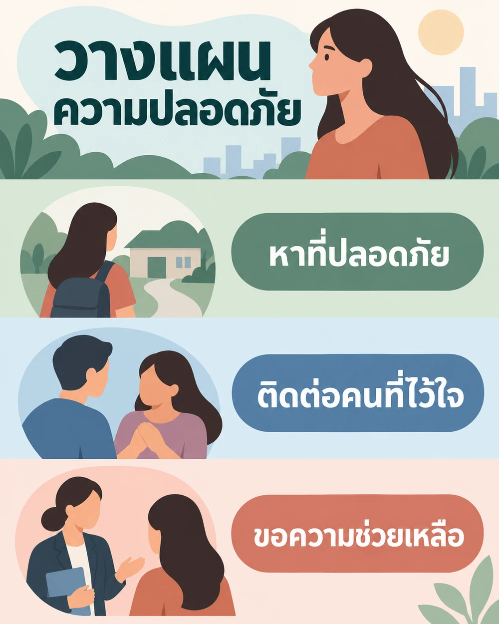 เมื่อรู้สึกไม่ปลอดภัยควรทำอย่างไร