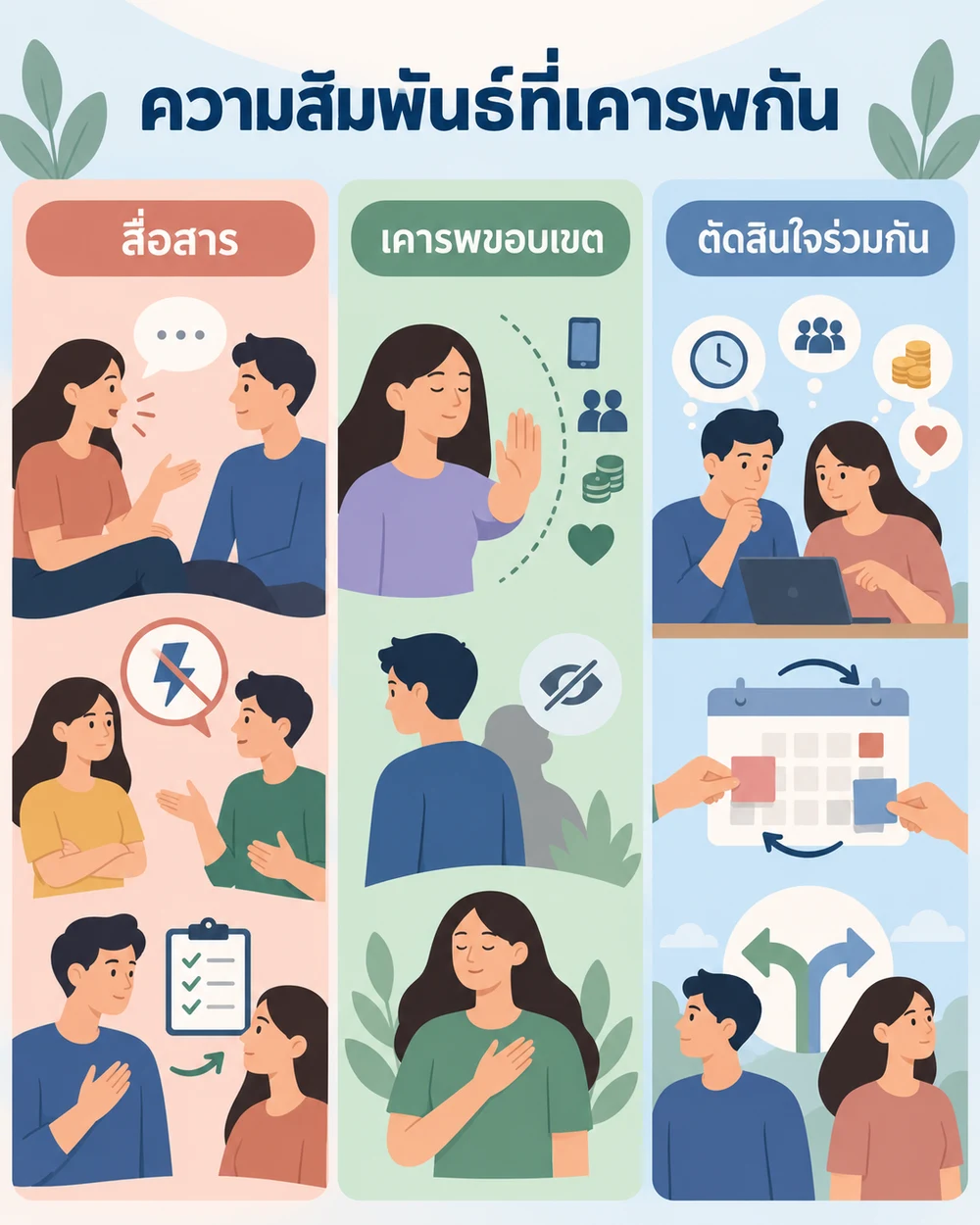 ความสัมพันธ์ที่เคารพกันมีลักษณะอย่างไร