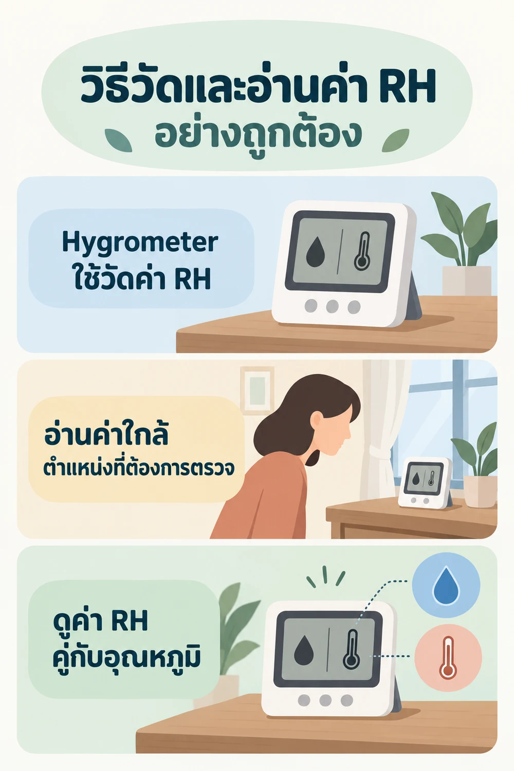 วิธีวัดและอ่านค่า RH อย่างถูกต้อง