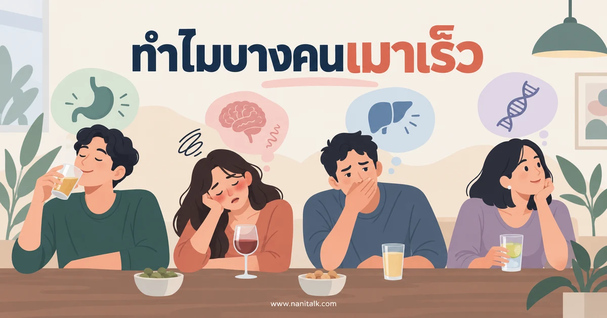 ทำไมบางคนเมาเร็วกว่าคนอื่น? เข้าใจแอลกอฮอล์กับร่างกาย