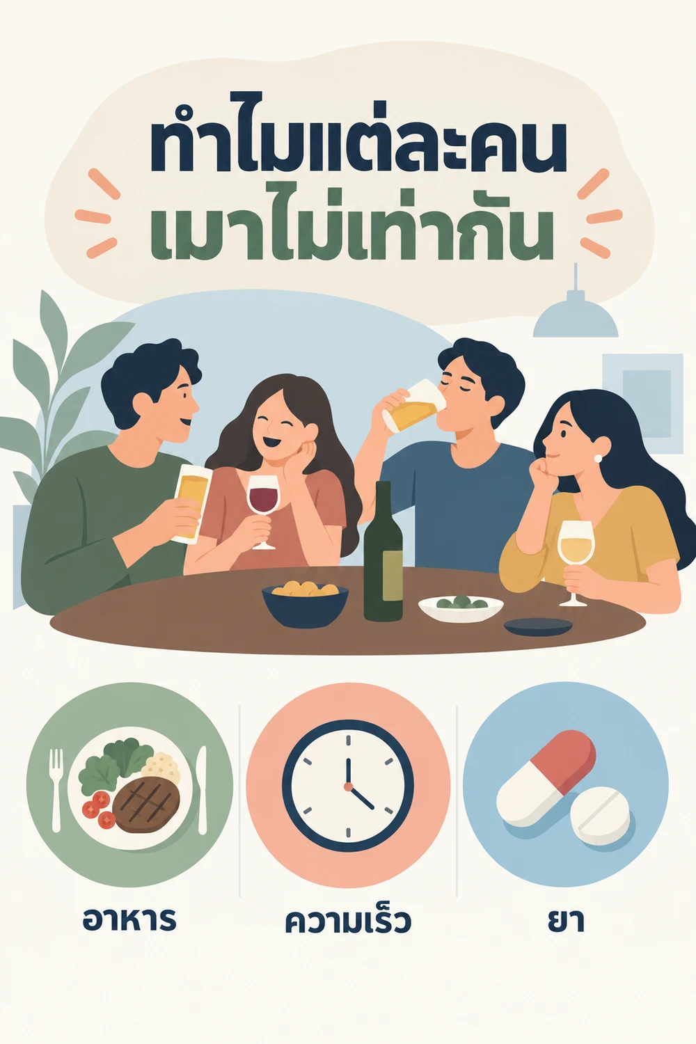 ทำไมแต่ละคนเมาไม่เท่ากัน