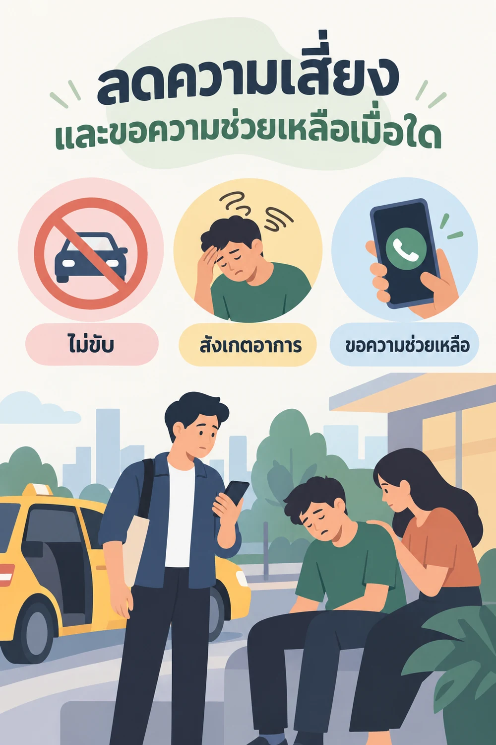 ลดความเสี่ยงและขอความช่วยเหลือเมื่อใด
