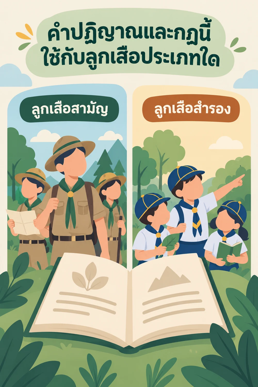 คำปฏิญาณและกฎนี้ใช้กับลูกเสือประเภทใด