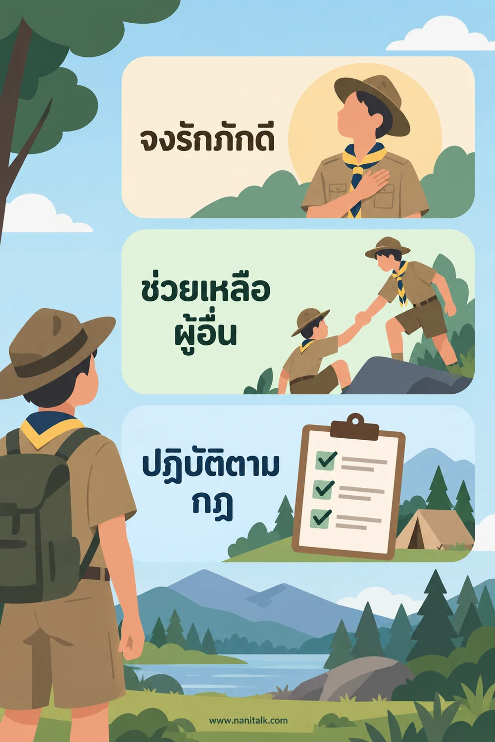 คำปฏิญาณของลูกเสือสามัญมีใจความอย่างไร