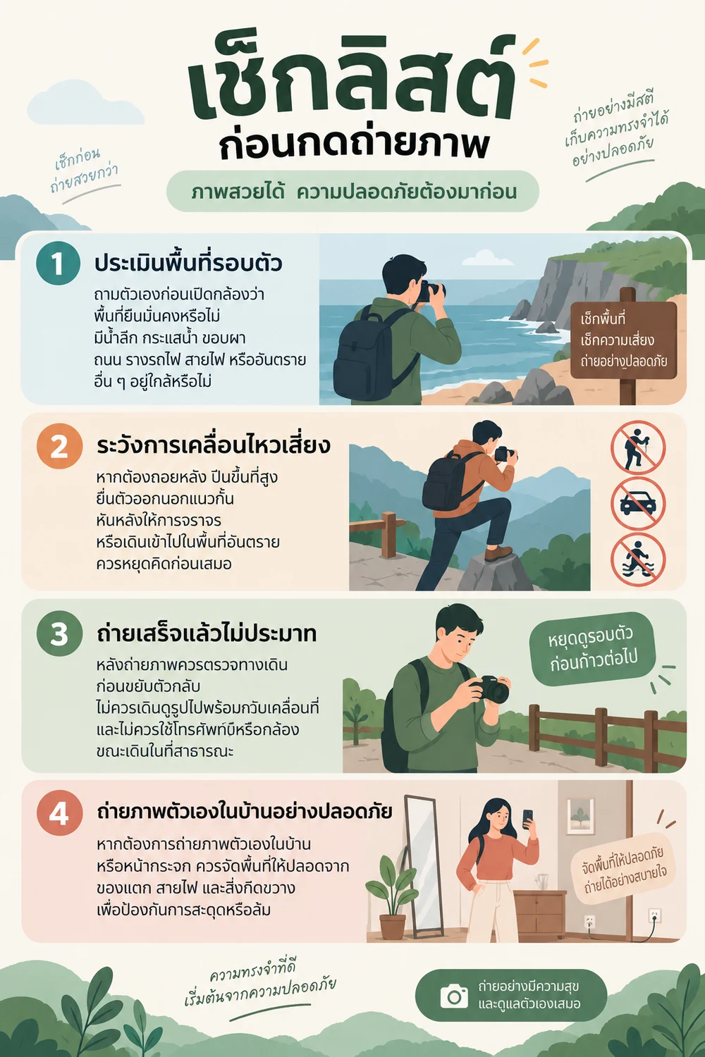 เช็กลิสต์ก่อนกดถ่ายภาพ