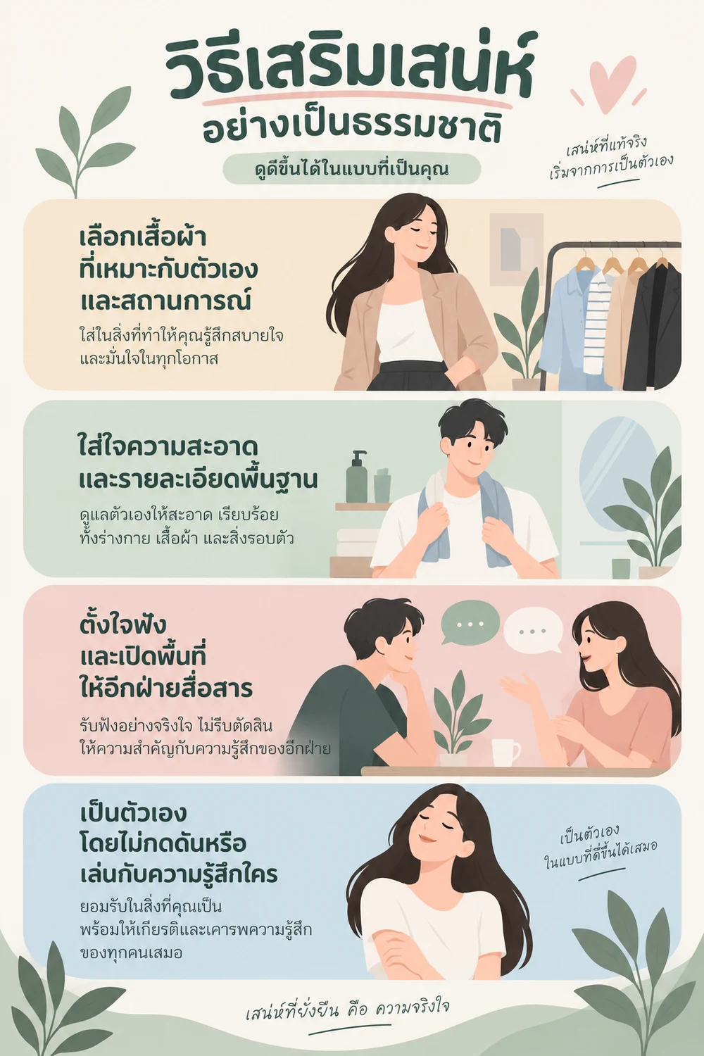 วิธีเสริมเสน่ห์อย่างเป็นธรรมชาติ