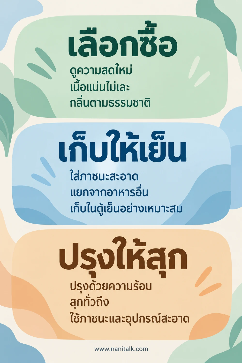 เลือกซื้อ เก็บ และปรุงปลาทูอย่างปลอดภัย