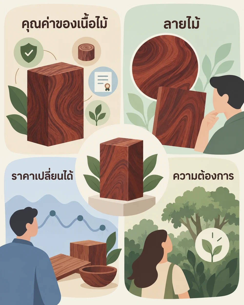 คุณค่าของเนื้อไม้กับคำอ้างเรื่องราคา