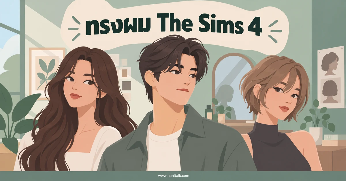 ทรงผม The Sims 4: เลือก Custom Content พร้อมตัวอย่าง 3 แบบ