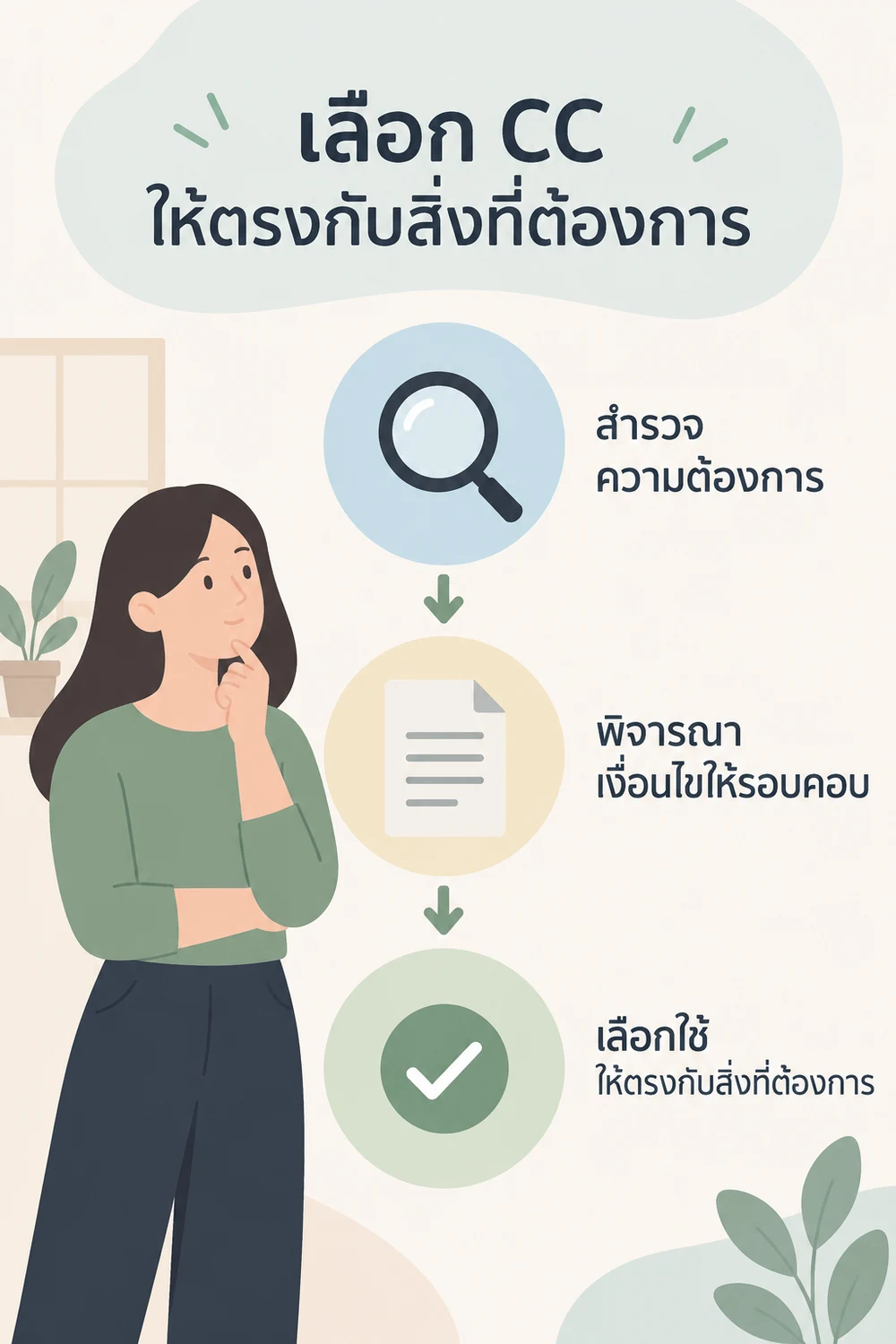 เลือก CC ให้ตรงกับสิ่งที่ต้องการ