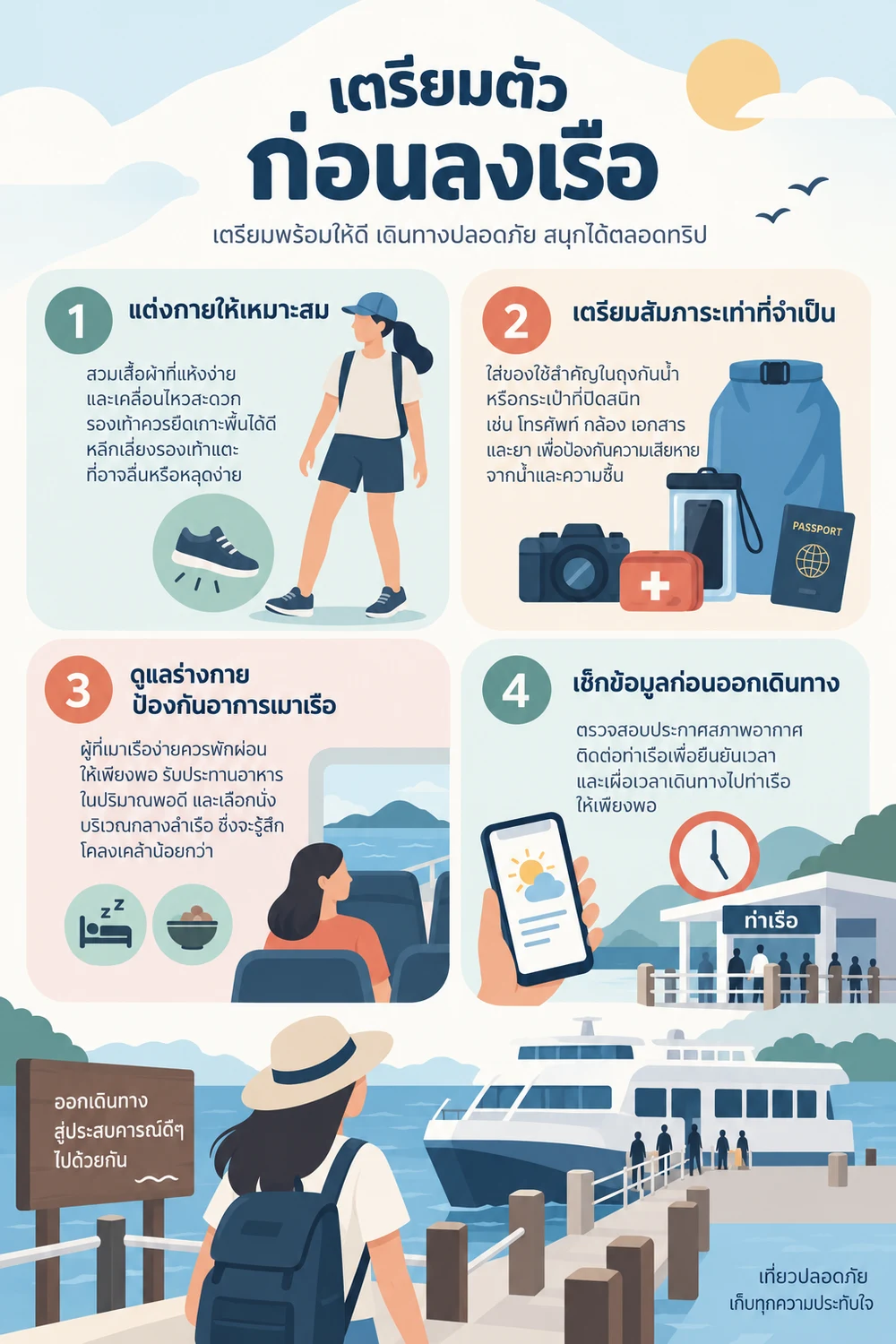 เตรียมตัวก่อนลงเรือ