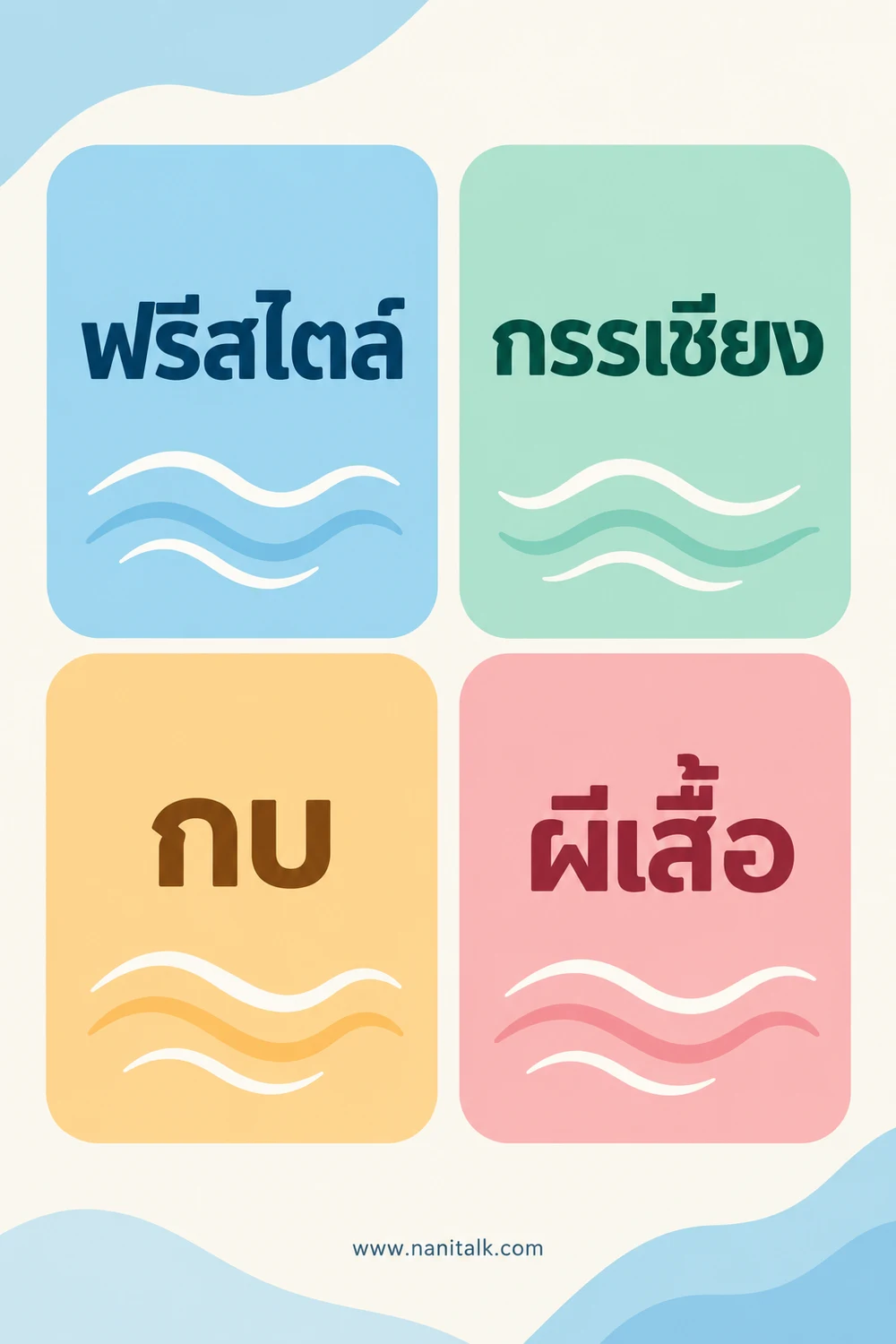 ว่ายน้ำแข่งขันมี 4 ท่าหลักอะไรบ้าง