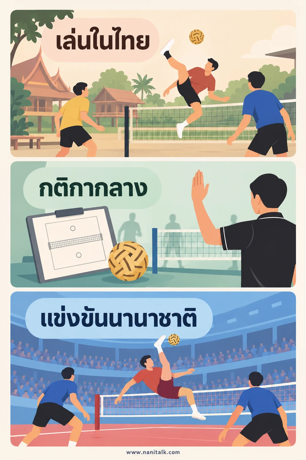 ตะกร้อในไทยและเวทีนานาชาติพัฒนาอย่างไร