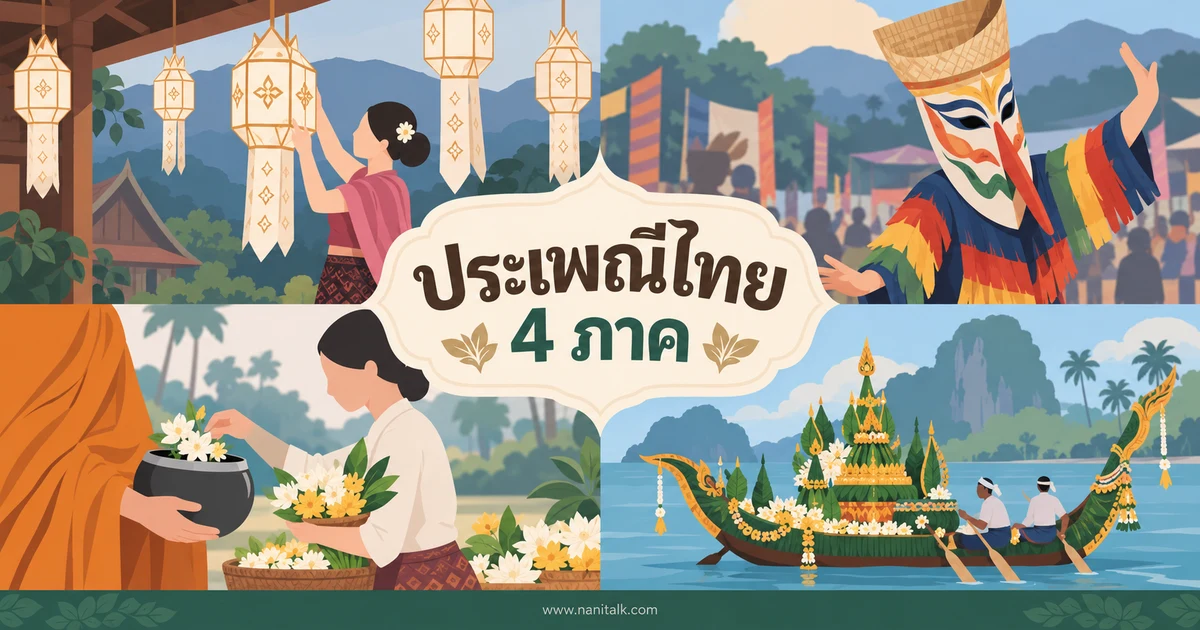 ประเพณีไทย 4 ภาค: ตัวอย่างและความหมายของแต่ละท้องถิ่น
