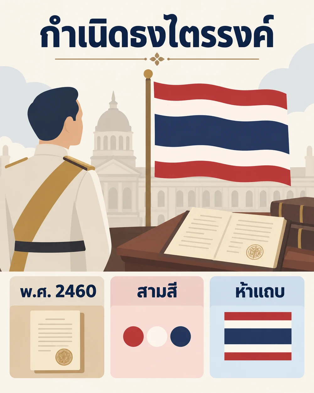 ธงไตรรงค์เริ่มใช้เมื่อใด