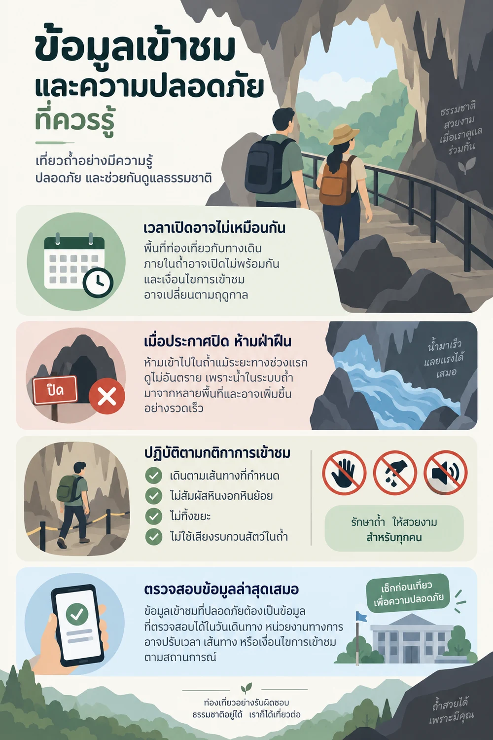 ข้อมูลเข้าชมและความปลอดภัยที่ควรรู้