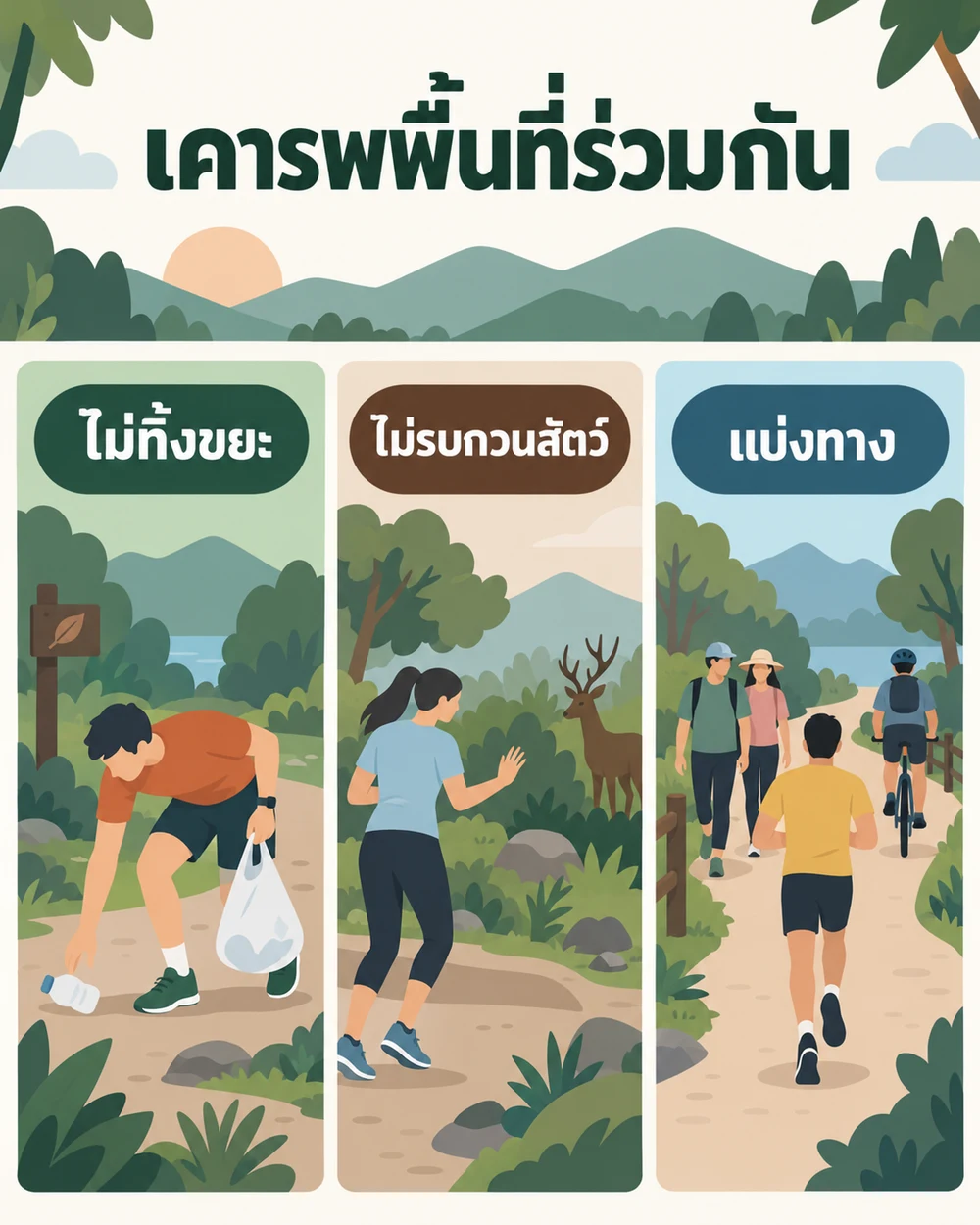 วิ่งอย่างเคารพธรรมชาติและผู้อื่น