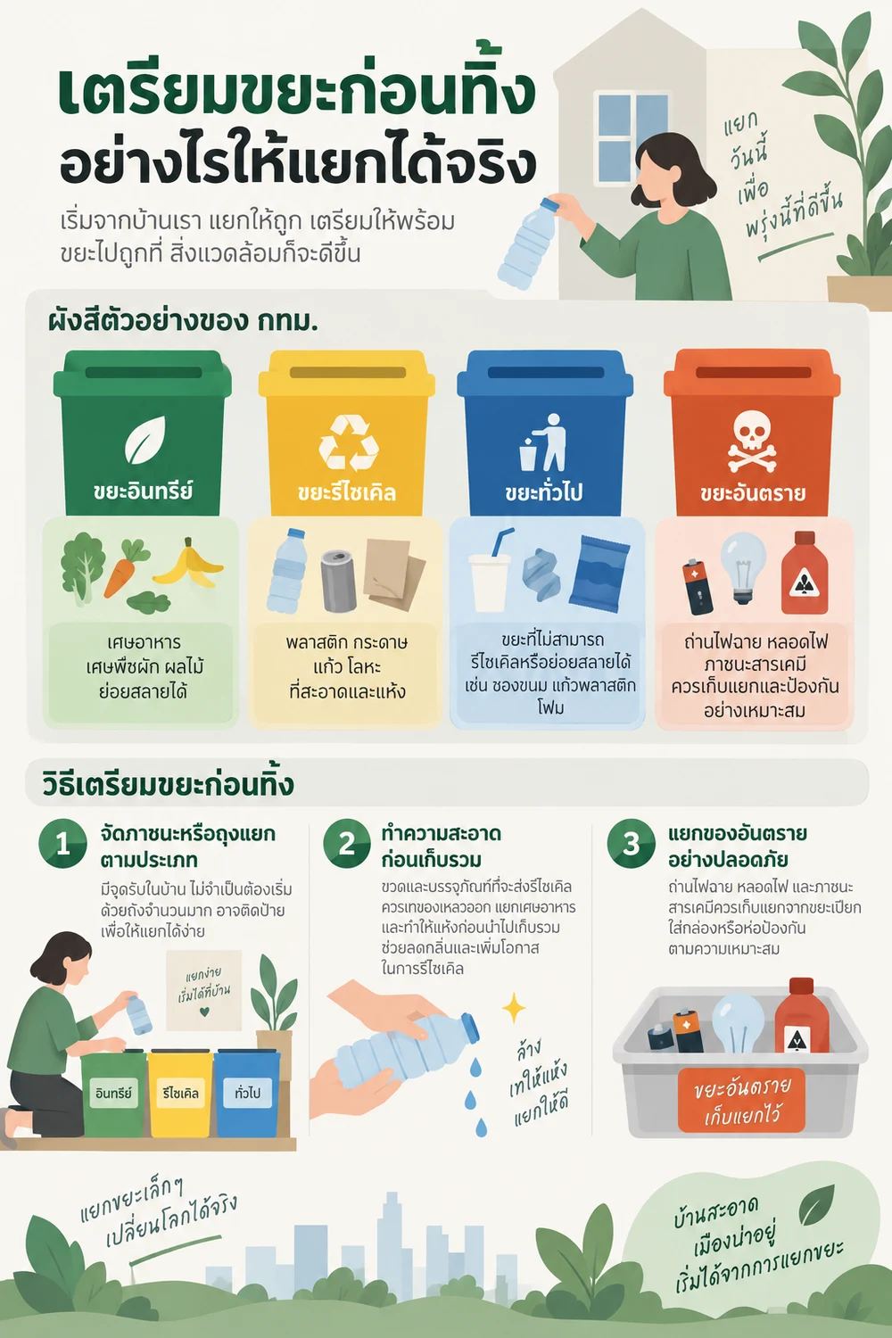 เตรียมขยะก่อนทิ้งอย่างไรให้แยกได้จริง