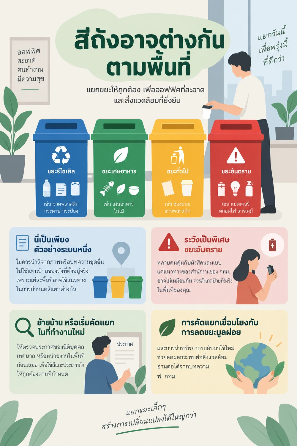 สีถังอาจต่างกันตามพื้นที่