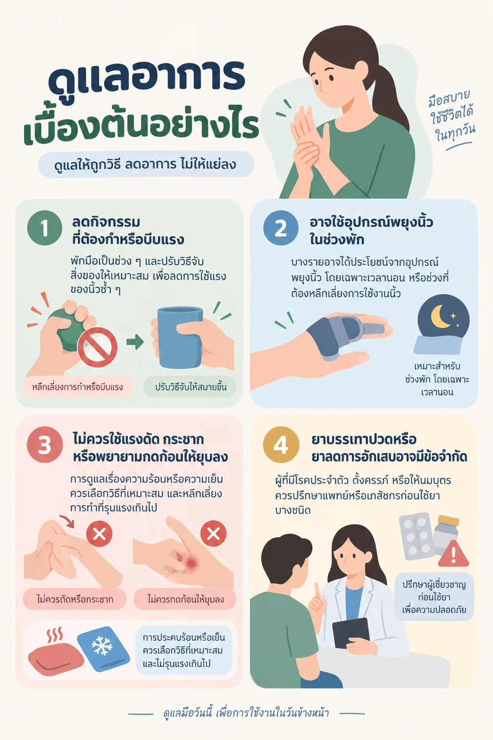 ดูแลอาการเบื้องต้นอย่างไร
