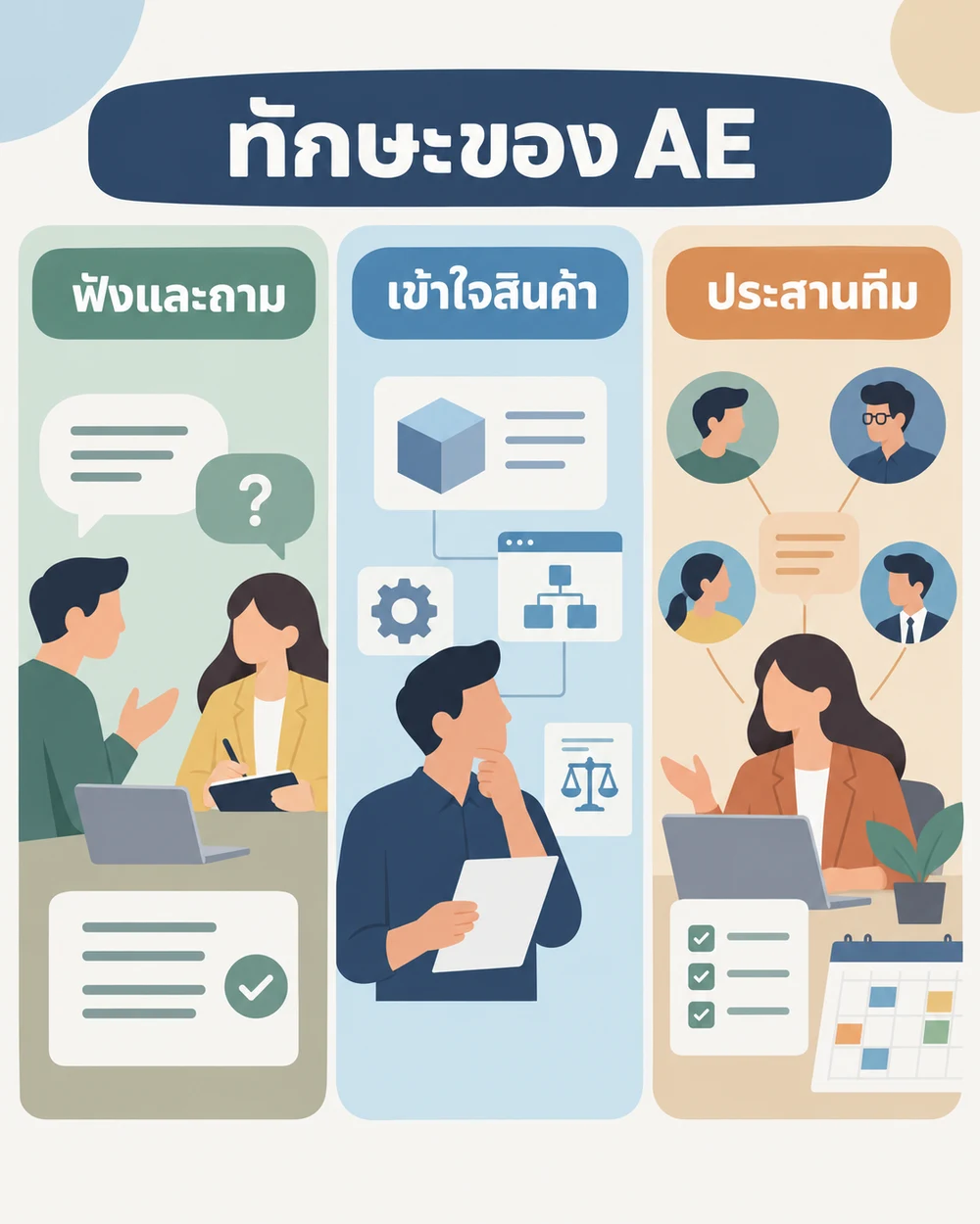 ทักษะใดช่วยให้ AE ทำงานได้ดี
