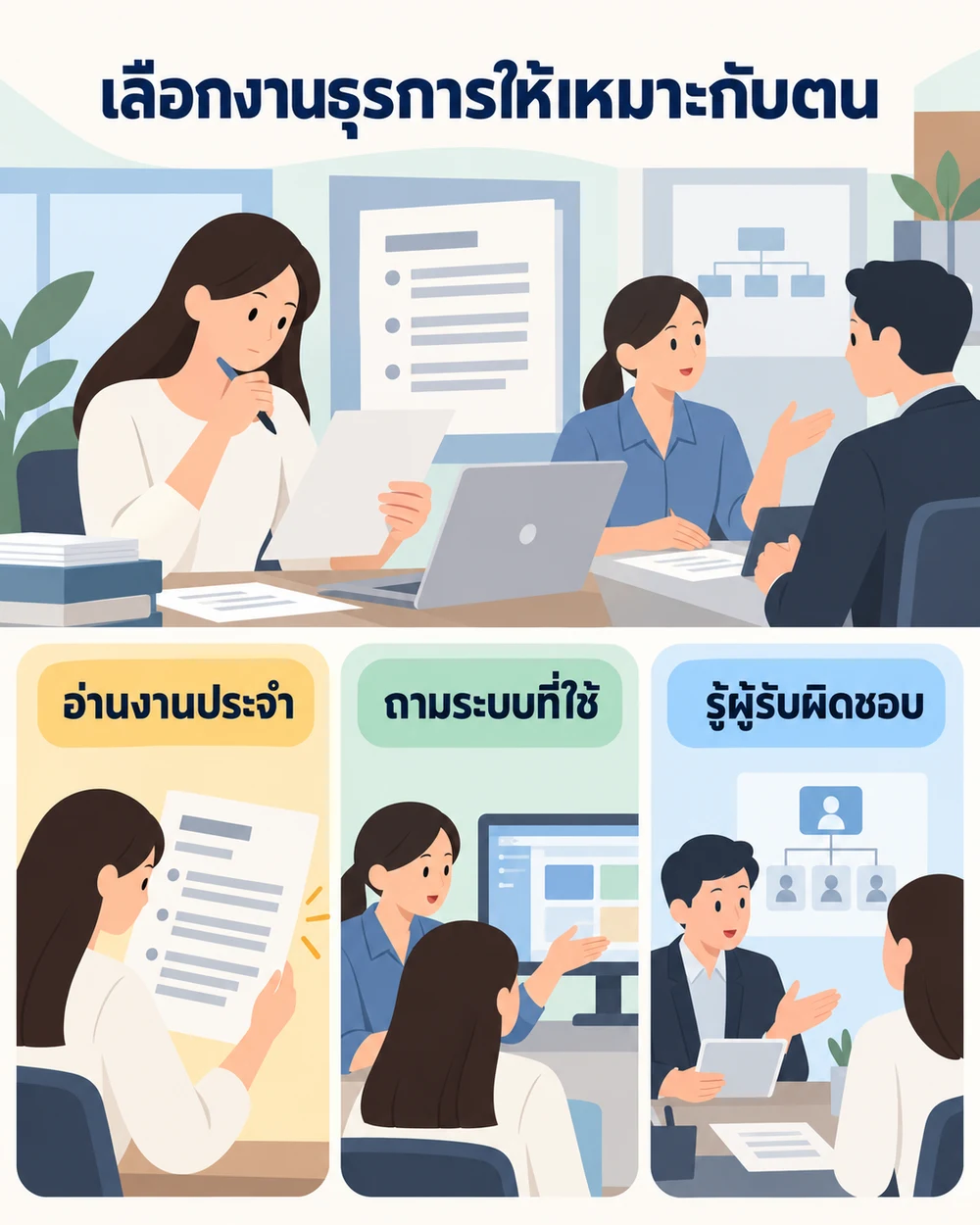 เลือกงานธุรการให้เหมาะกับตน