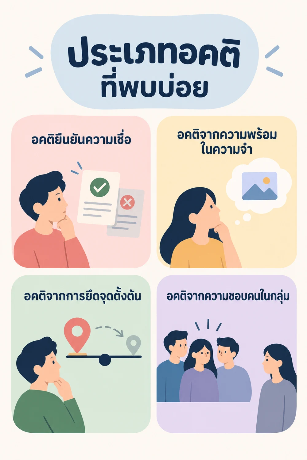 ประเภทอคติที่พบบ่อย