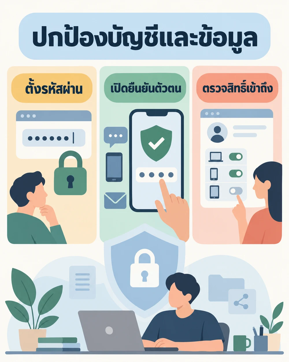 ลดความเสี่ยงข้อมูลและบัญชีในอนาคต