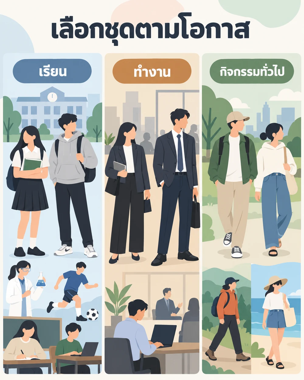 เลือกชุดไปรเวทตามโอกาสอย่างไร