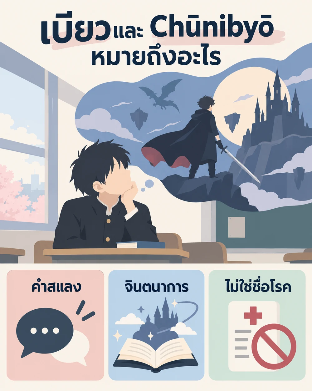 เบียวและ Chūnibyō หมายถึงอะไร
