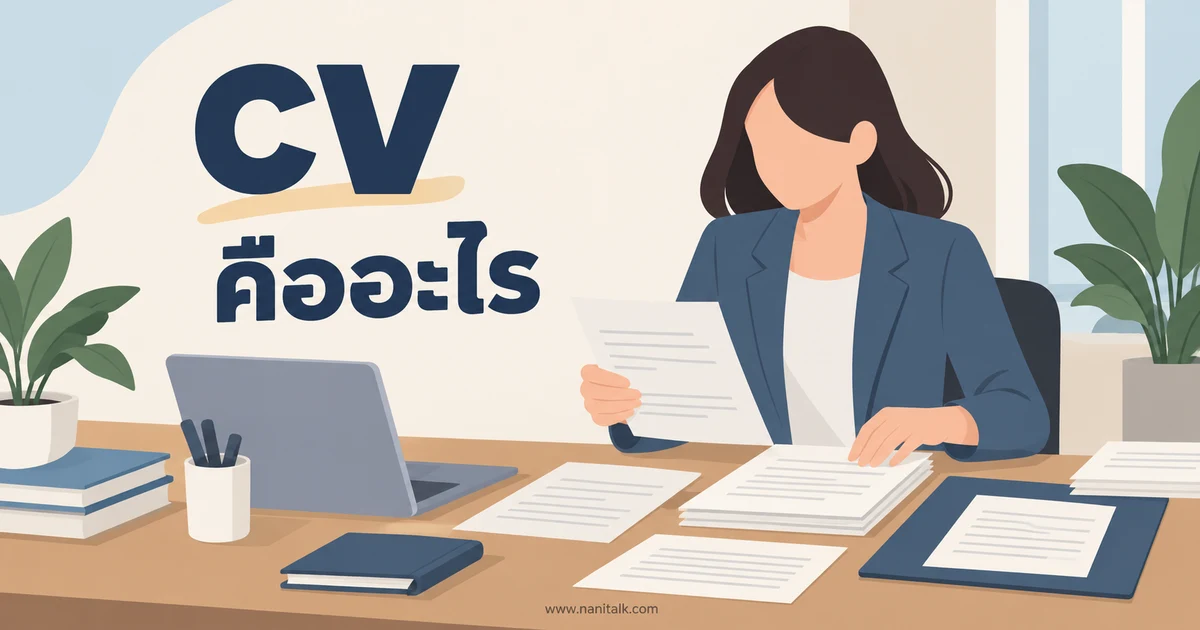 CV คืออะไร? วิธีเขียนประวัติสมัครงานให้อ่านง่ายและตรงตำแหน่ง