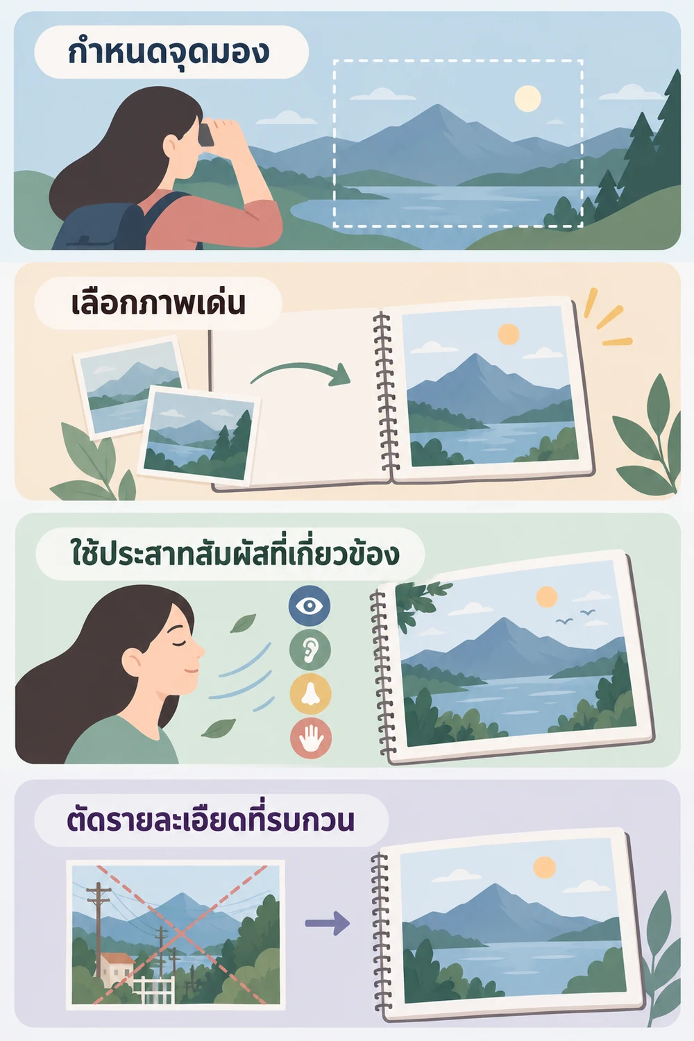 เลือกภาพและรายละเอียดให้ผู้อ่านตามทัน