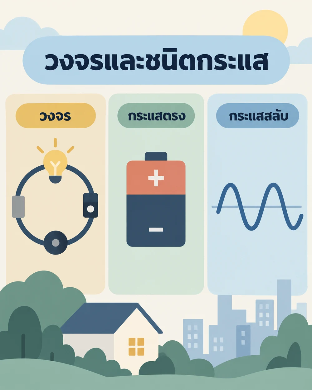 วงจรและกระแสตรงกระแสสลับทำงานอย่างไร