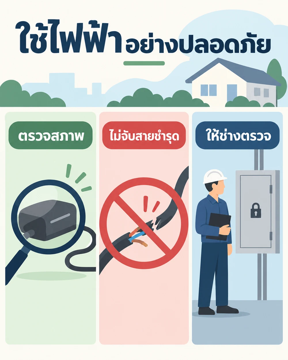 ใช้ไฟฟ้าในบ้านอย่างปลอดภัยและรู้คุณค่า